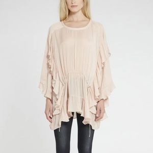IRO Hancock Ruffle Top in Pink Sand
